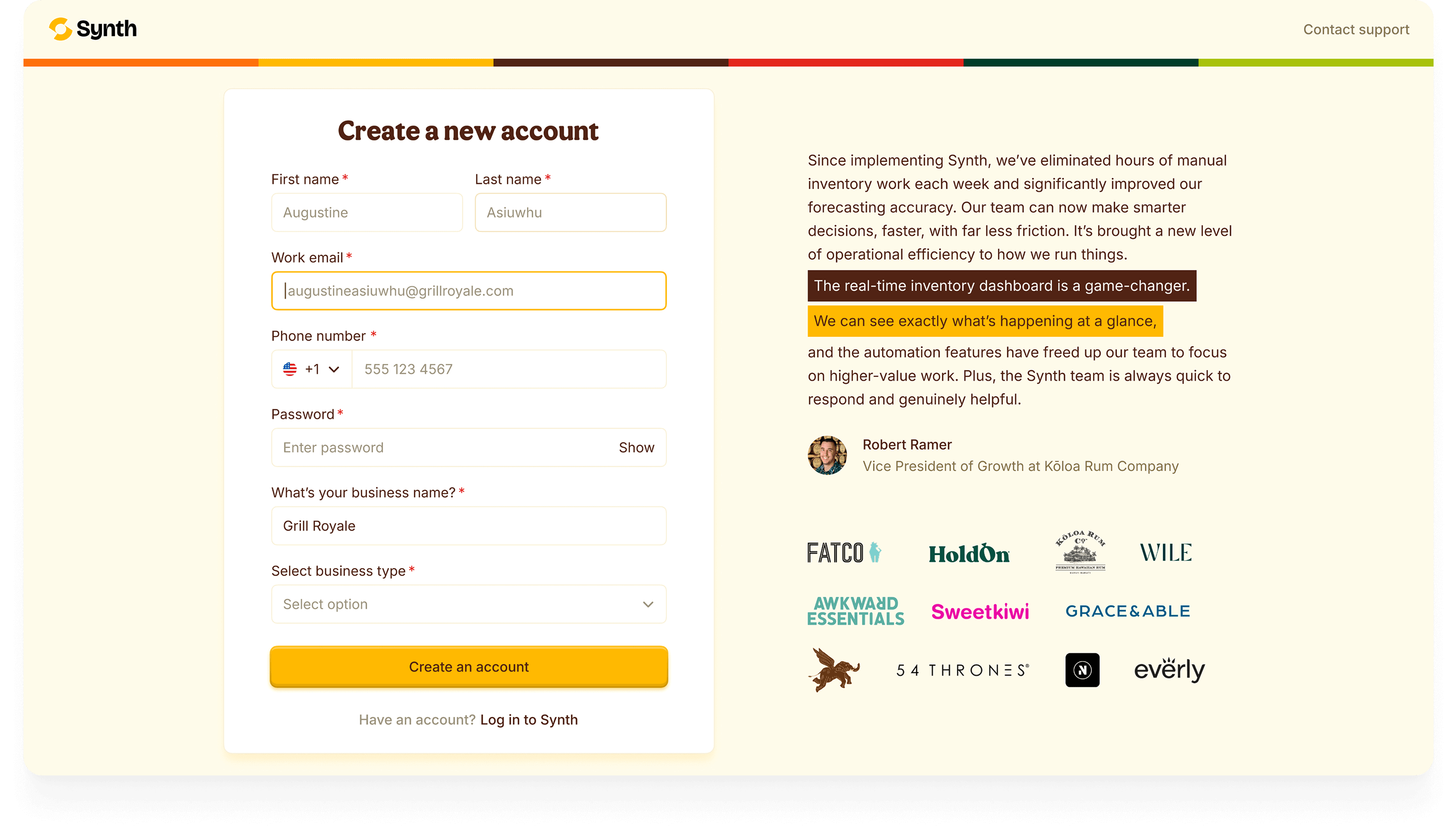 Synth - AI Agent for Supply Chain